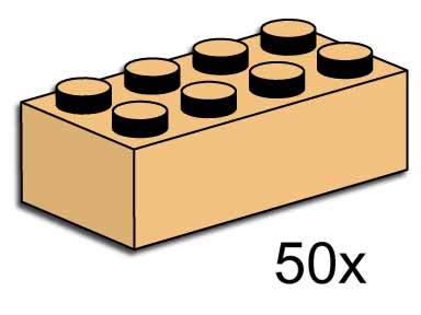 3730-1 2 x 4 Tan Bricks