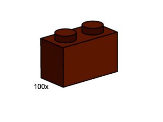 3751-1 1 x 2 Brown Bricks