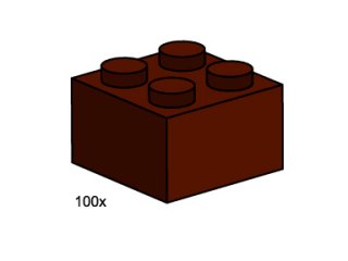 3753-1 2 x 2 Brown Bricks