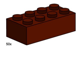 3754-1 2 x 4 Brown Bricks