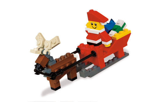 40010-1 Santa with Sleigh Building Set polybag