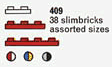 409-1 38 Slimbricks Assorted Sizes (The Building Toy)