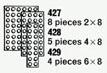 427-1 8 Plates 2 x 8 (The Building Toy)