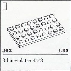 463-1 4 x 8 Plates, White