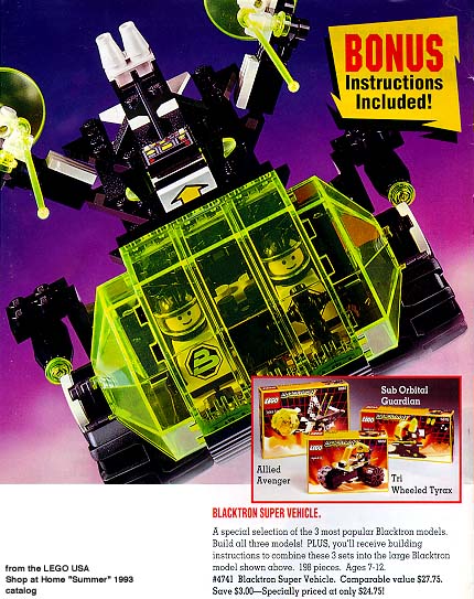 4741-1 Blacktron Super Vehicle (Value 3-Pack)