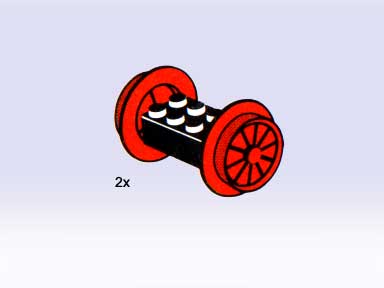 5071-1 Wheel Sets, Large, Red