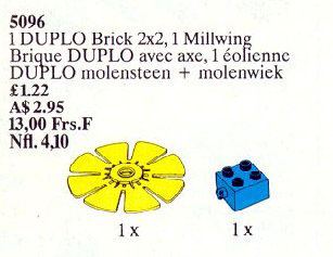 5096-1 Brick 2 x 2, Millwing