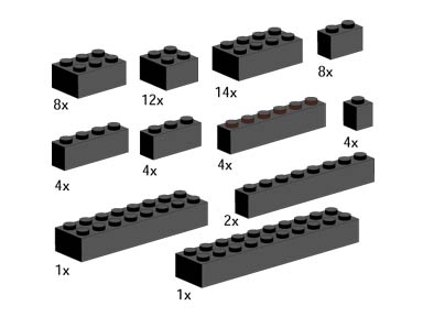 5144-1 Bricks, Black