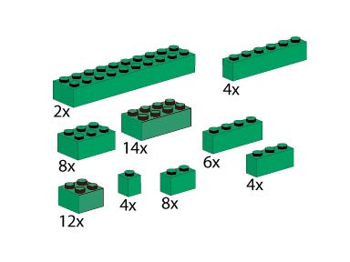 5215-1 Bricks Assorted, Green