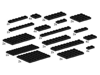 5217-1 Black Plates Assorted