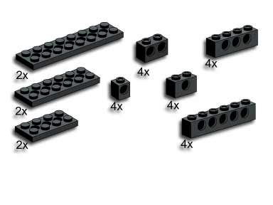 5228-1 Beams and Plates with Holes, Black