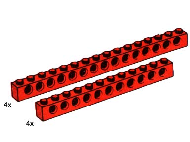 5238-1 Bricks with Holes, Red