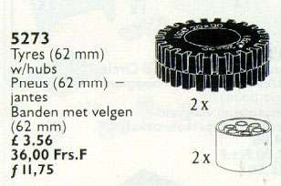 5273-1 Tires (62mm) with Hubs