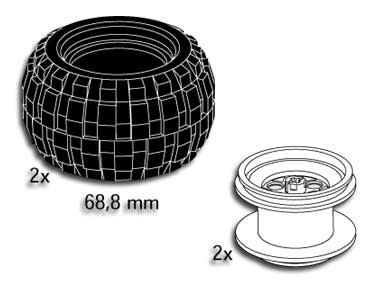 5282-1 Balloon Tires (68.8 mm)