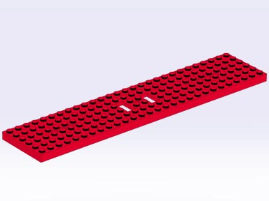 5309-1 Wagon Plate, Red (6 x 28)