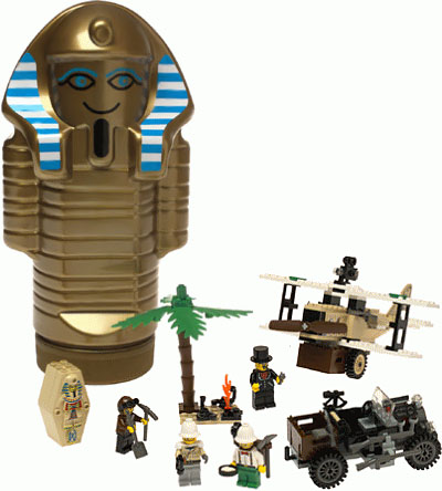 5909-1 Treasure Raiders set with Mummy Storage Container