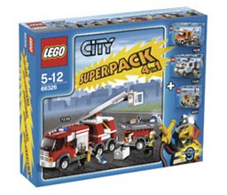 66326-1 City Super Pack 4 in 1 (7239, 7245, 8401, 7638)