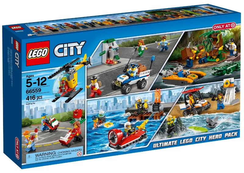 66559-1 Ultimate LEGO City Hero Pack 5 in 1 (60100, 60106, 60136, 60157, 60163)