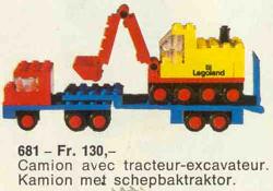 681-1 Low-Loader with 4 Wheel Excavator