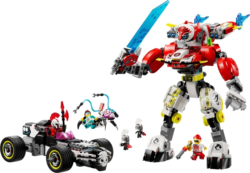 LEGO set: 71497-1, Cooper's Tiger Mech & Zero's Hot Rod Car