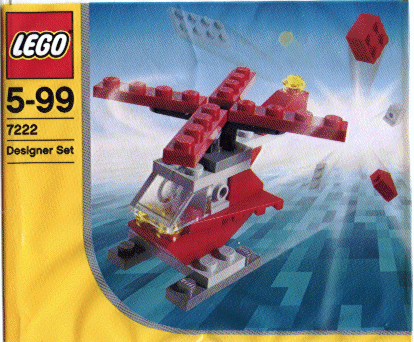 7222-1 Small Red Helicopter polybag