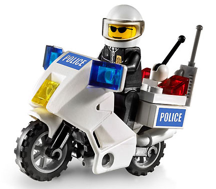 LEGO 7235 Police Motorcycle (Blue Sticker Version)