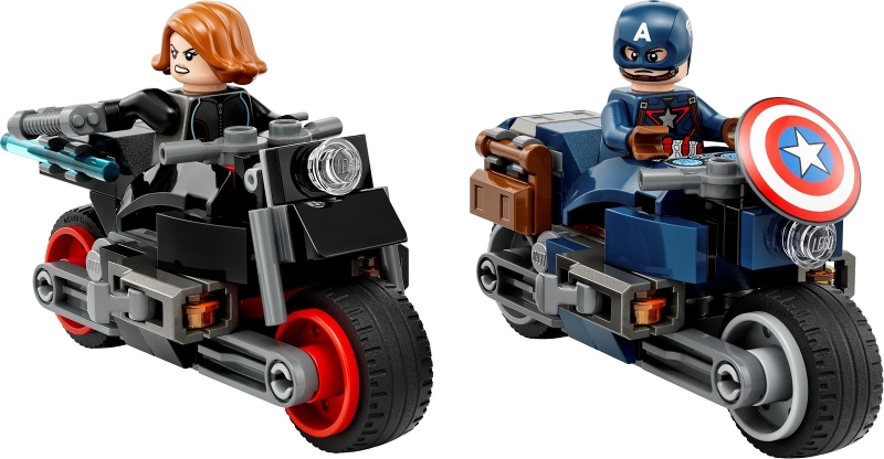 MARVEL SUPER HEROES BLACK WIDOW & CAPTAIN AMERICA MOTORCYCLES