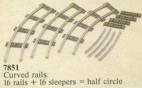 7851-1 8 Curved Rails Gray 4.5v