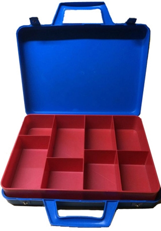 790-1 Suitcase with Tray, Blue (empty)