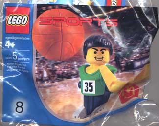 7918-1 McDonald's Sports Set Number 8 - Green Basketball Player #35 polybag