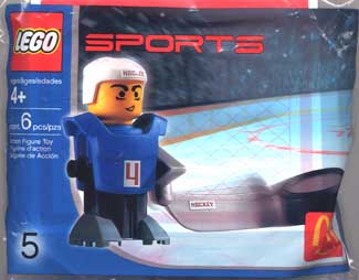 7920-1 McDonald's Sports Set Number 5 - Blue Hockey Player #4 polybag