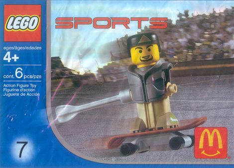 7921-1 McDonald's Sports Set Number 7 - Gray Vest Skateboarder polybag