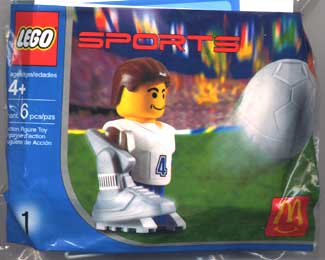 7923-1 McDonald's Sports Set Number 1 - White Soccer Player #4 polybag