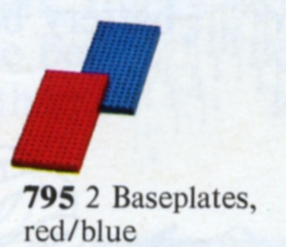 795-1 Baseplates, Red and Blue