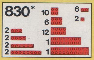 830-1 Red Bricks Parts Pack