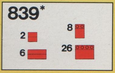 839-1 Red Roof Bricks Parts Pack, 33 Degree