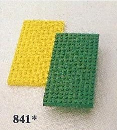 841-1 Baseplates, Green and Yellow