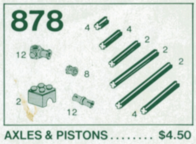 878-1 Piston Parts (Axles & Pistons)