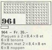 964-1 10 building plates 2 x 8, 4 x 8, 6 x 8