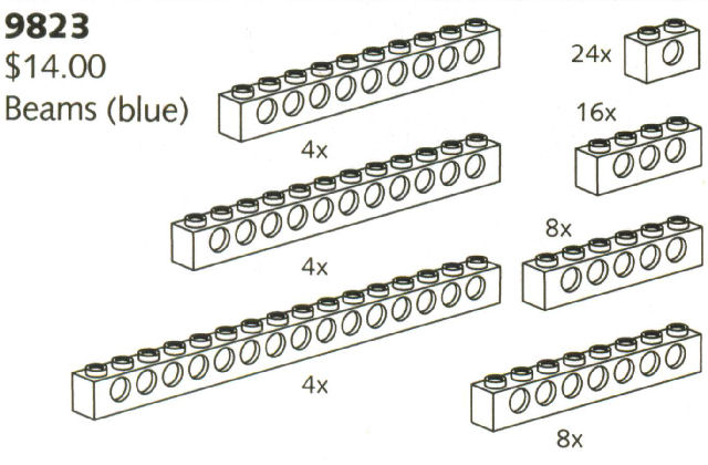 9823-1 Blue Beams with Holes