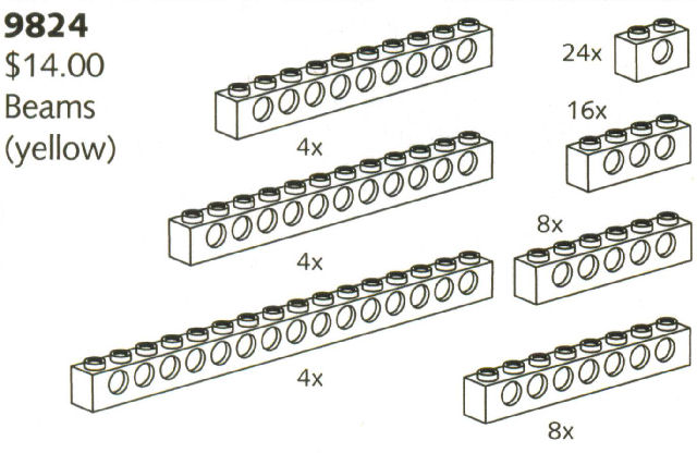 9824-1 Yellow Beams with Holes