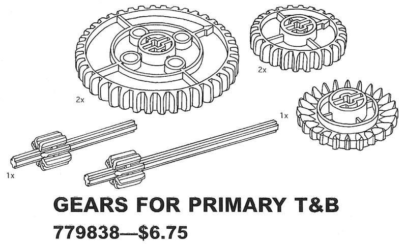 9838-1 Gears For Primary Simple Machines (Gears For Primary T&B)