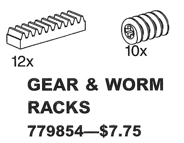 9854-1 Worm Gear Pack (Gear & Worm Racks/Rack and Worm Gears)