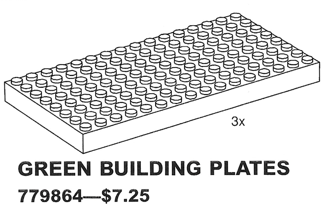 9864-1 Building Plates, Green