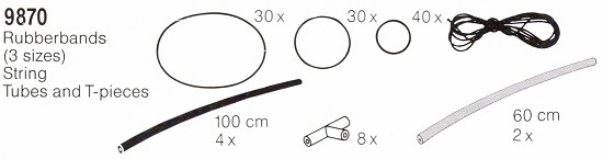 9870-1 Pneumatic Rubber Bands and Pneumatic Tubing