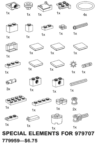 9959-1 Special Elements for Intelligent House Building Set (Special Elements For 979707)