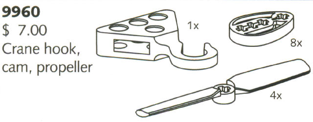 9960-1 Crane Hook, Cams and Propellers