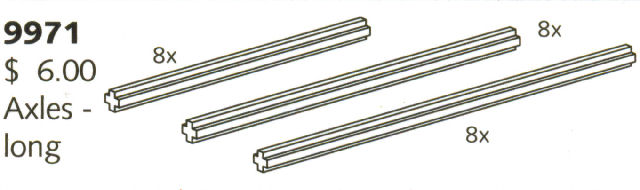 9971-1 Long Cross Axles