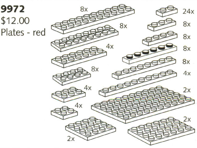 9972-1 Plates, Red