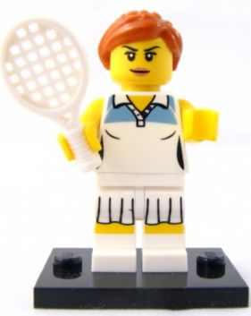 Tennis Player, Series 3 (Minifigure Only without Stand and Accessories)
